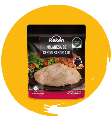 Milanesa de cerdo marinada al ajo